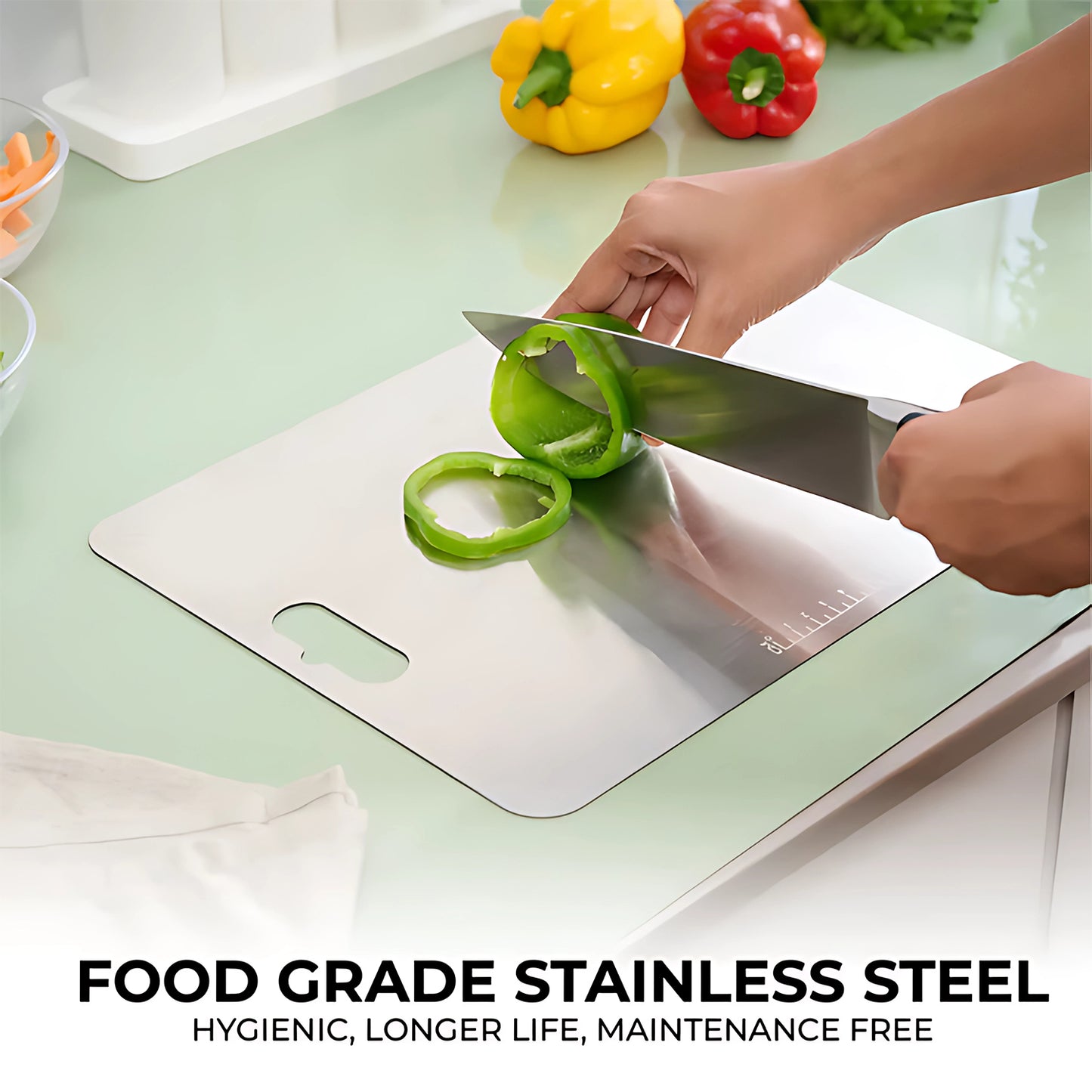 Stainless Steel Vegetable Fruit Cutting Chopping Board (3120 Cm 1 Pc)
