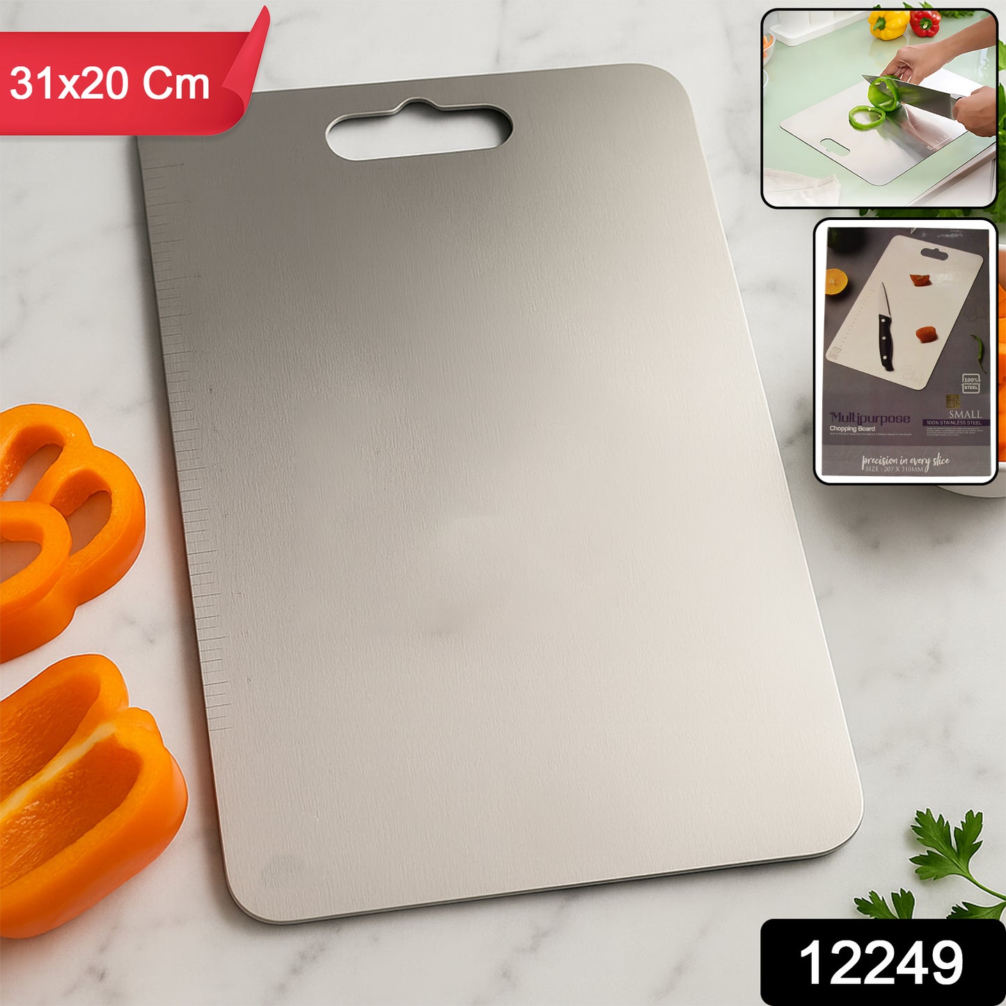 Stainless Steel Vegetable Fruit Cutting Chopping Board (3120 Cm 1 Pc)