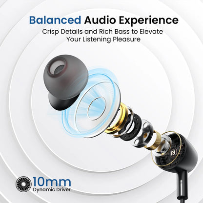 Harmonics Z10 Neckband 35 Hour Playtime | Inline Control | Water Resistant | Magnetic Latch (2404)