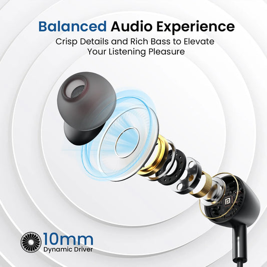 Harmonics Z10 Neckband 35 Hour Playtime | Inline Control | Water Resistant | Magnetic Latch (2404)