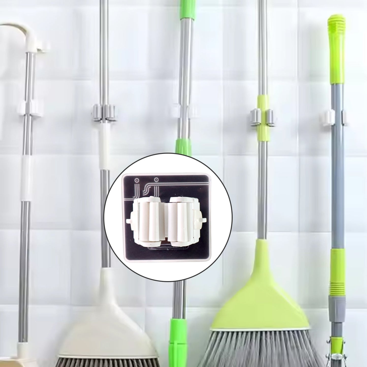 Wall Mounted Mop Broom Hanger Holder (1-Layer)