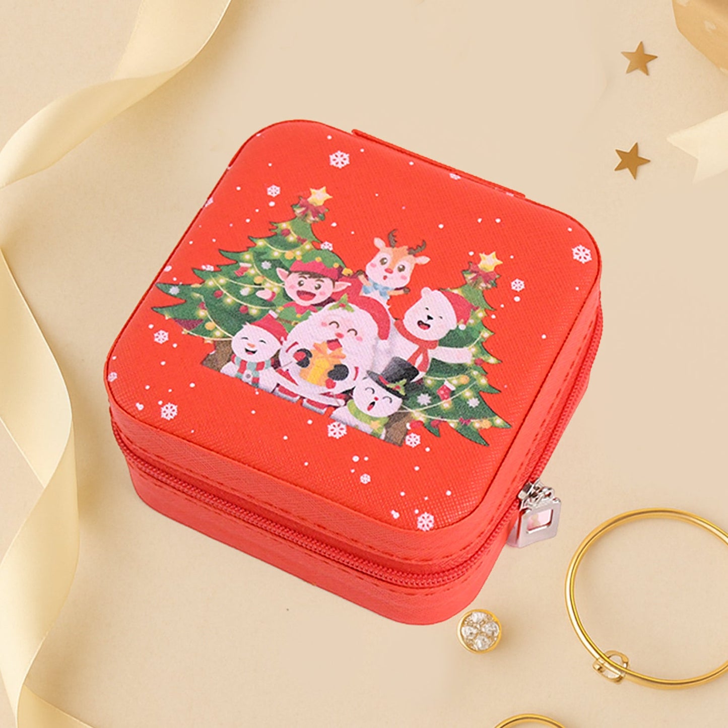 Portable Jewelry Storage Organizer Box (1 Pc)