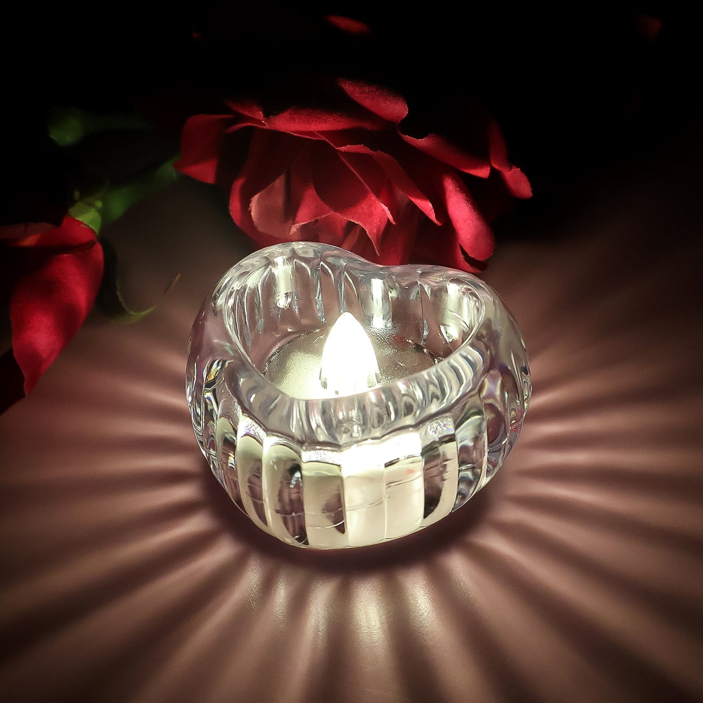 LED Crystal Tealight Decorative Flameless Candles (6 Pc)