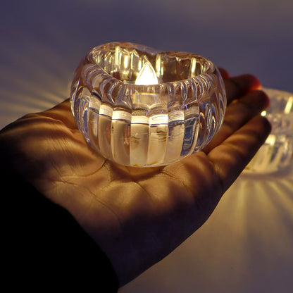 Set of 3 Heart-Shaped LED Flameless Decorative Candles