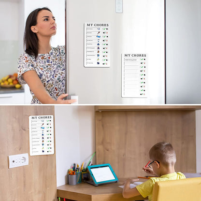 Portable My Chores Home Note Board Management Planning Memo Boards Reminding Time. (Size :- 20x12Cm)