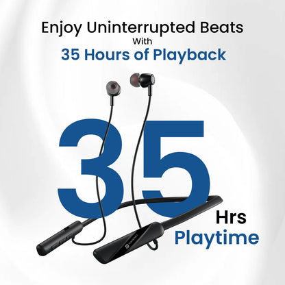 Harmonics Z10 Neckband 35 Hour Playtime | Inline Control | Water Resistant | Magnetic Latch (2404)