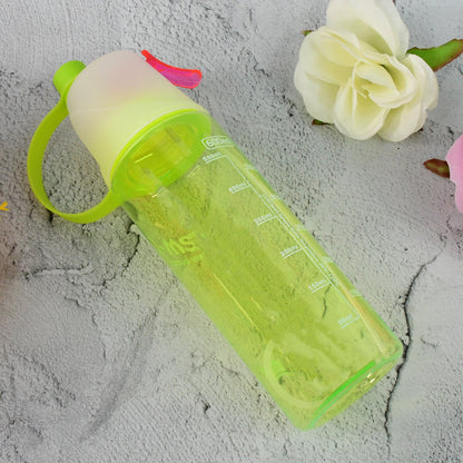 Plastic 2 In 1 Mist Spray Water Bottle (Multicolour / 600 ML / 1 Pc)