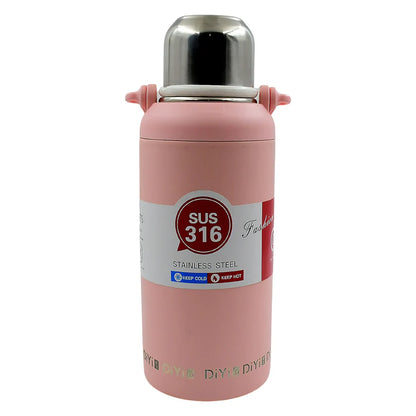 Stainless Steel tumblers 316 Stainless Steel, Vacuum Insulated Cup  Bottle, Portable Travel Kettle  Water Bottle with Handle, Outdoor Large Capacity Sports Kettle Cups  Bottle (1300 ML