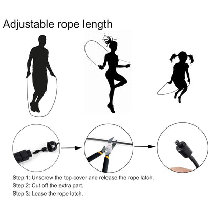 High-Speed Skipping Rope with Foam Padded Handles (1 Pc)