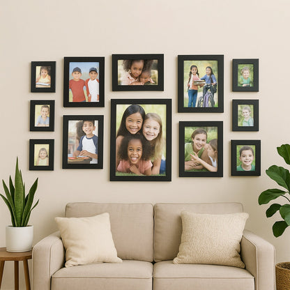 Black Edge Wall Art Frame Set – Pack of 12