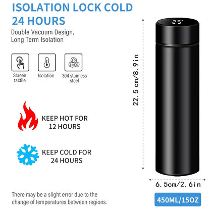 Vacuum Insulated Water Bottle with LED Temperature Display