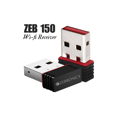 Zebronics Zeb 150 Wifi Receiver | 150 mbps |Advanced WPA/WPA2 security