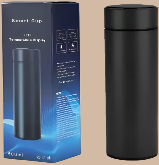 Smart LED Temperature Vacuum Flask Stainless Steel | Leakproof | Travel, Kids, Fitness, Sports, Gym (500 Ml)