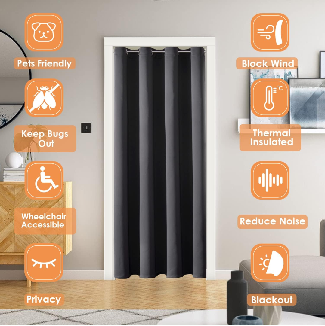 Solid 1 Piece Door Curtain Mix Size(1kg)