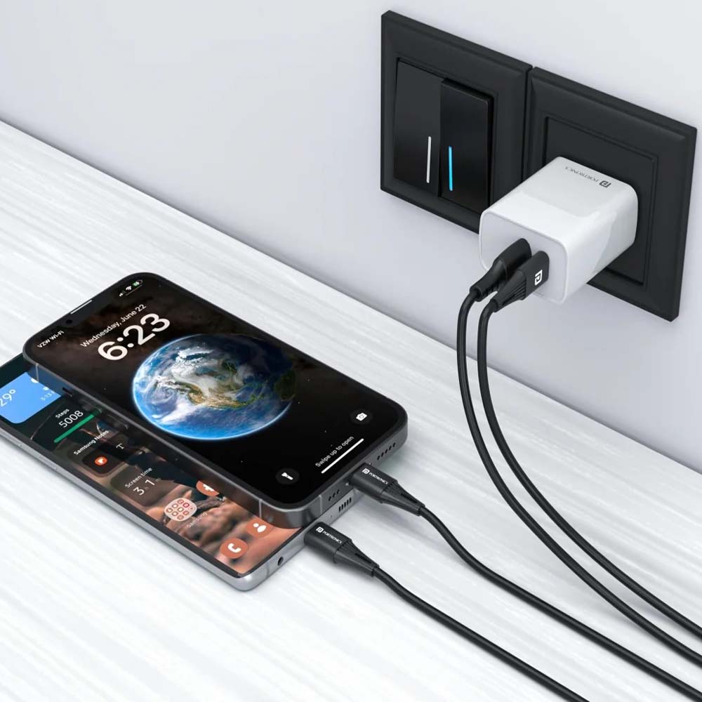 Adapto 70 - Dual Port | Wide Compatibility | PPS Safe | Charge Laptop