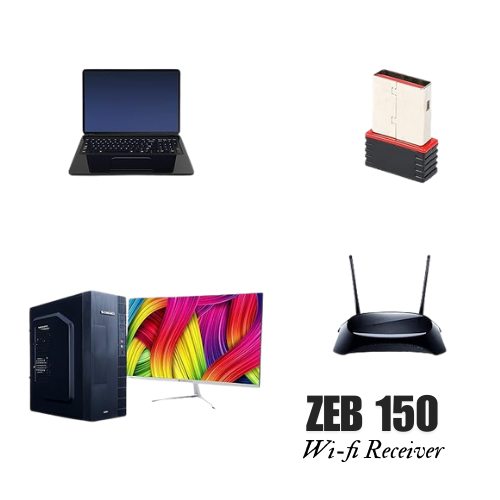 Zebronics Zeb 150 Wifi Receiver | 150 mbps |Advanced WPA/WPA2 security