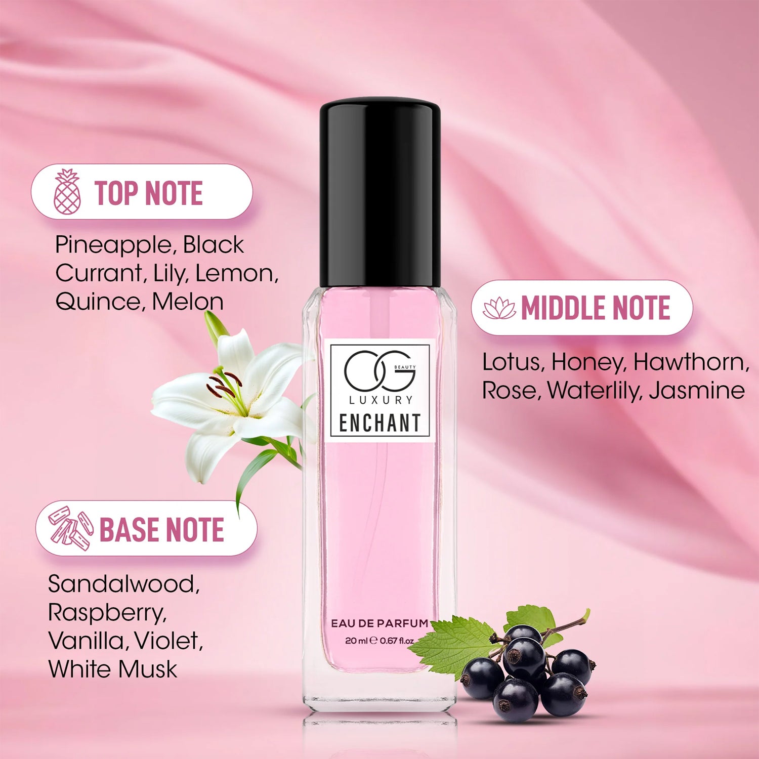 Og Beauty Luxury Pure Elegance Eau De Parfum Gift - (4 Pc  Set  20 Ml)