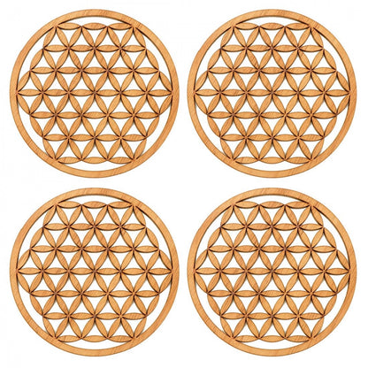 Wooden Coasters for Tea Coffee (Set of 4)