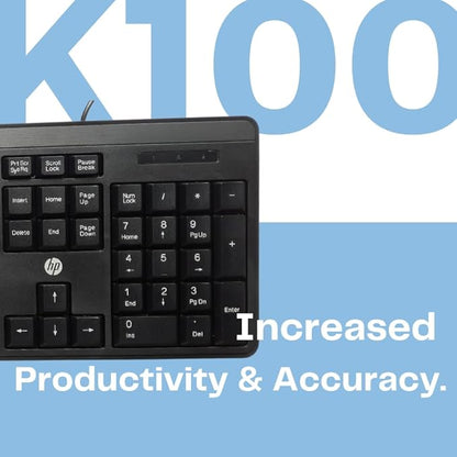 HP K100 Wired Keyboard Plug & Play Setup, LED Indicators
