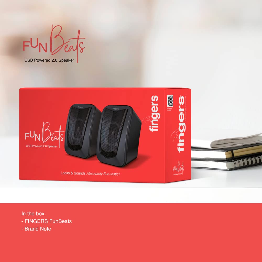 FINGERS FunBeats 2.0 Speaker | USB Powerd Stereo 2.0 Speaker
