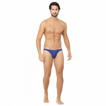 Generic Men's Cotton Spandex Hip Cut Briefs Underwear (Blue)