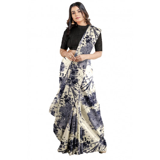 Generic Women's Joya Silk Saree with Blouse (Black, 5-6 Mtrs)