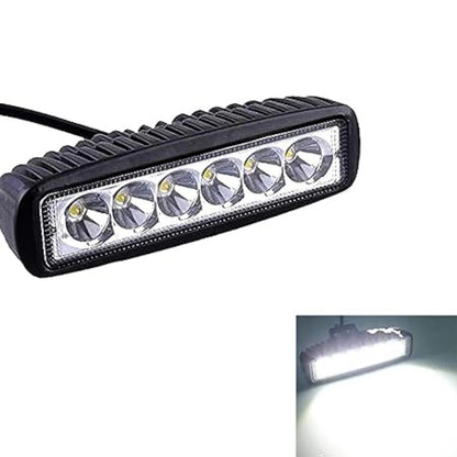Generic 6 Led Straight Fog Lights Projector Lens (Black)