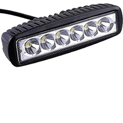 Generic 6 Led Straight Fog Lights Projector Lens (Black)