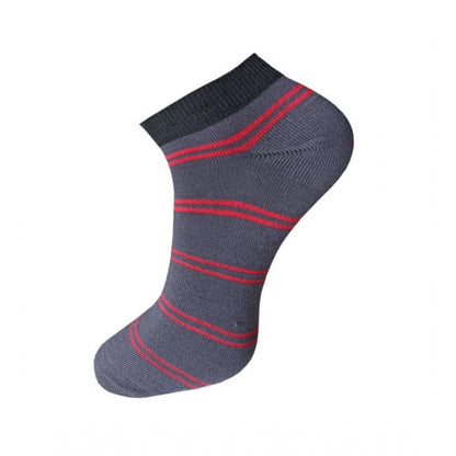 Generic 3_Pair Set Unisex Casual Cotton Striped Ankle Length Socks (Multicolor)