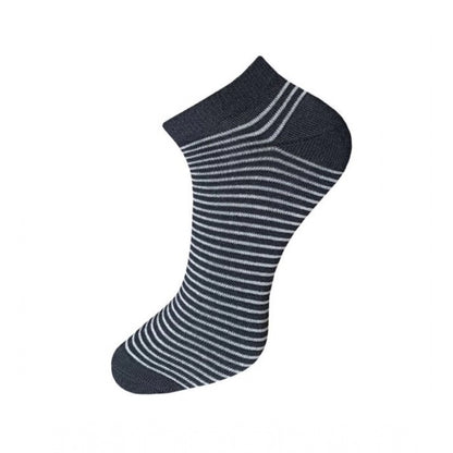 Generic 3_Pair Set Unisex Casual Cotton Striped Ankle Length Socks (Multicolor)