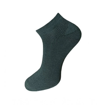Generic 3_Pair Set Unisex Casual Cotton Solid Ankle Length Socks (Multicolor)