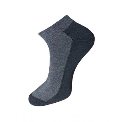 Generic 3_Pair Set Unisex Casual Cotton Solid Ankle Length Socks (Multicolor)