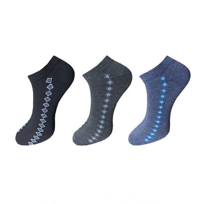 Generic 3_Pair Set Unisex Casual Cotton Printed Ankle Length Socks (Multicolor)