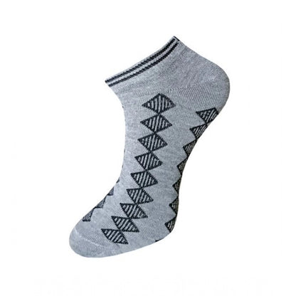 Generic 3_Pair Set Unisex Casual Cotton Printed Ankle Length Socks (Multicolor)
