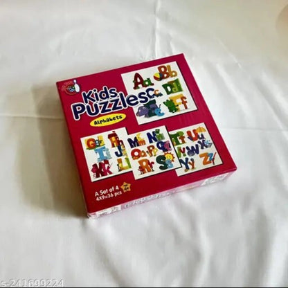 4_Pcs Set Alphapet Puzzle | Cardboard | Educational Toys | 4+ Years