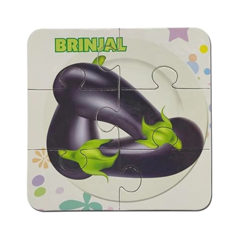 4_Pcs Set Vegetable Puzzles | Cardboard | Educational Toys | 3+ Years