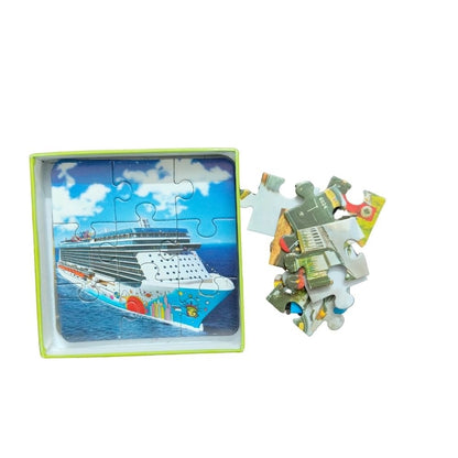 4_Pcs Set Transport Puzzle |   Cardboard  |   Educational Toys| 3+ Years