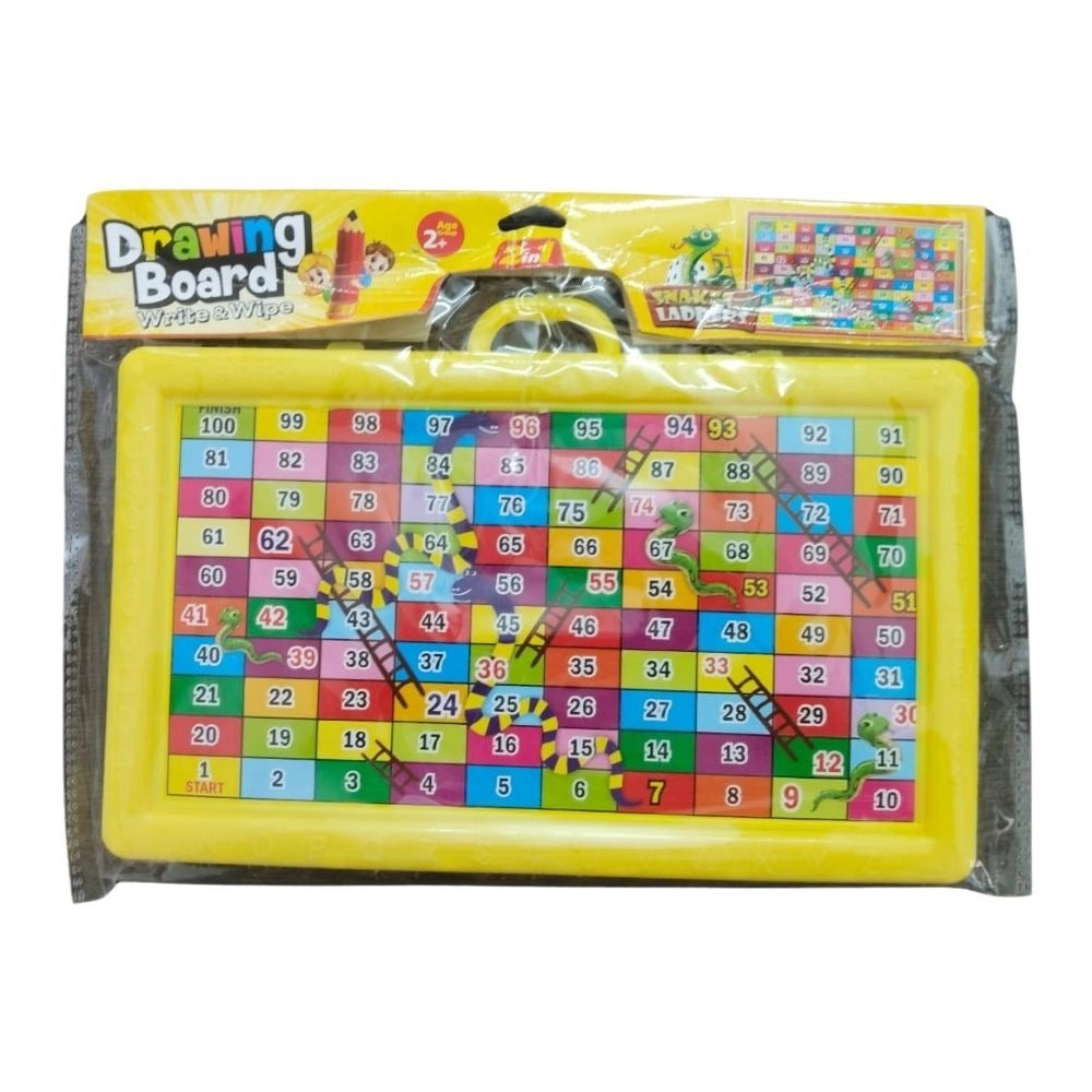 Pack Of_2 2in 1 Slate With Snake Ladder Game |   Plastic  |   Educational Toys| 3+ Years