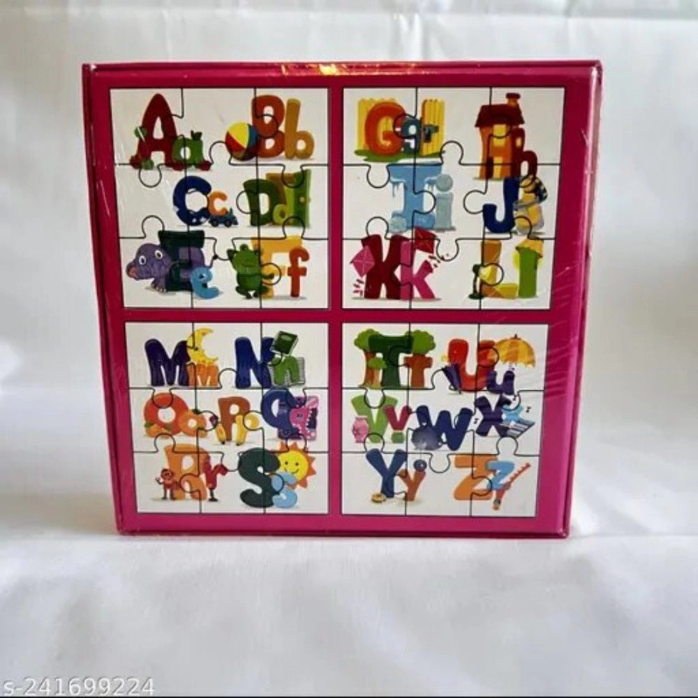 4_Pcs Set Alphapet Puzzle | Cardboard | Educational Toys | 4+ Years