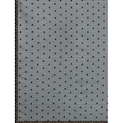 Generic Women's Silk Blend Embellished Saree With Unstitched Blouse 5.5Mtr (Silver)