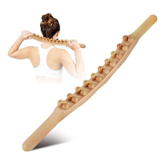 Generic Wood Gua Sha Double Row Stick Massager (Wood)