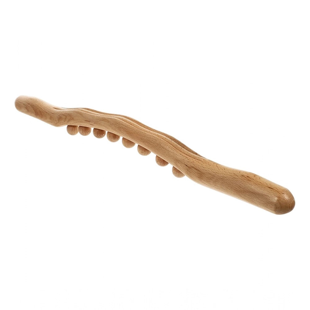 Generic Wood Gua Sha Massager Therapy Tool Manual 8 Beads (Wood)
