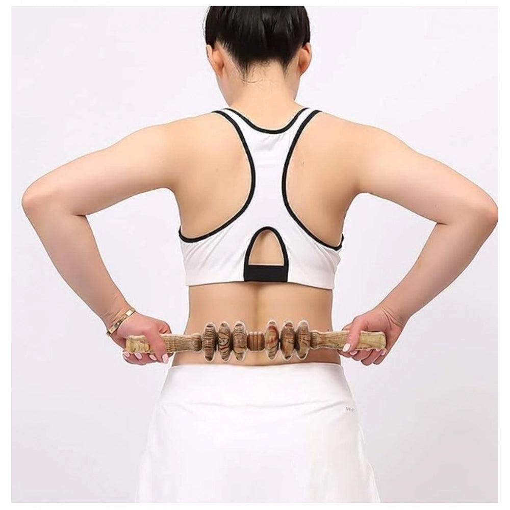 Generic Wood 7 Wheel Roller Gua Sha Gym (Wood)