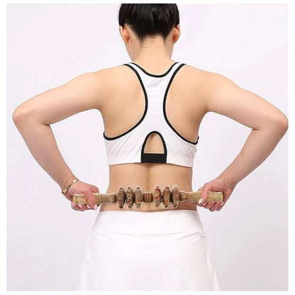 Generic Wood 7 Wheel Roller Gua Sha Gym (Wood)