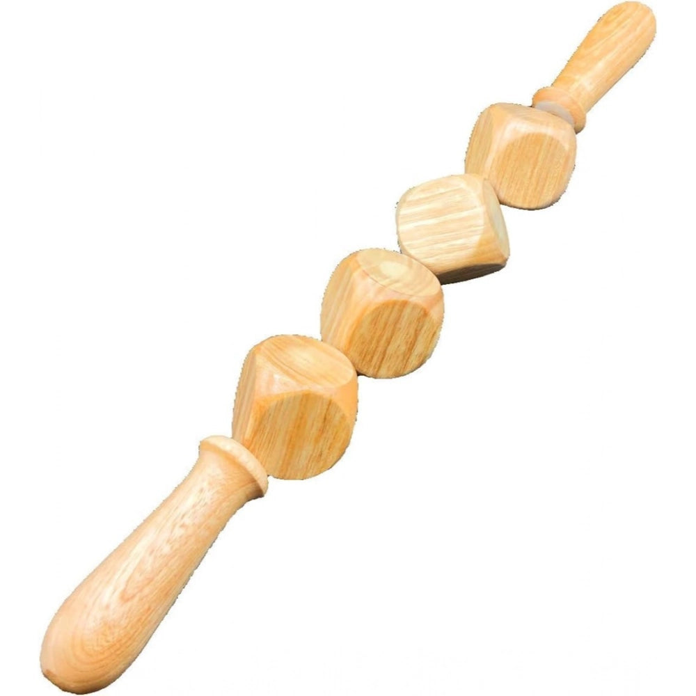 Generic Wood 4 Ball Body Roller Massager Stick (Wood)