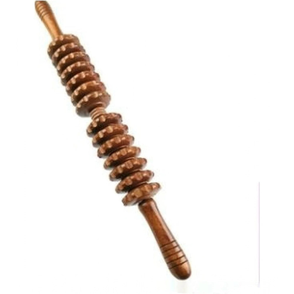 Generic Wood Massager Muscle Relief Roller Tool (Multicolor)