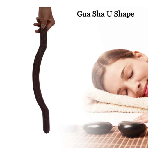 Generic Wood U Shape Massage Tools (Brown)
