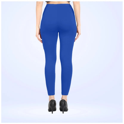 Generic Women's Cotton Blended Solid Ankle legging (Royal Blue)