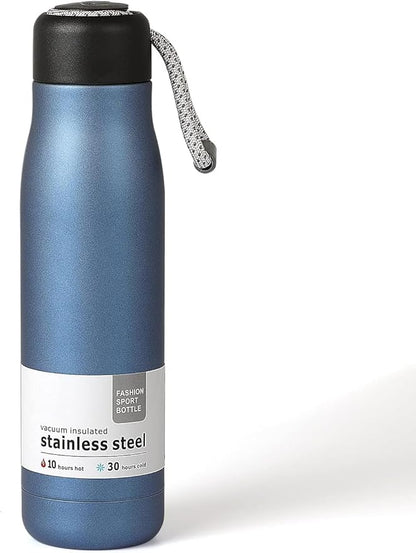 Kian 500ml Water Bottle - Double Insulated, Stainless Steel, Food-Grade, PU Insulation, 24-Hour Hot & Cold, Perfect for Office & Home Useful Water Bottle (Multicolour) (Pack of 1)