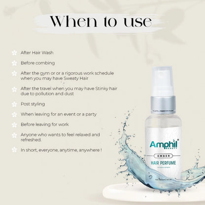 Generic Amphil beauty Ember Unisex Hair perfume 60 ml | Alcohol free | Water based | Paraben Free